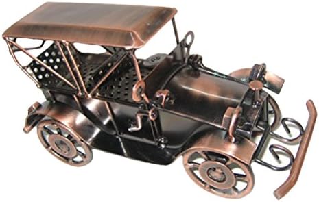 VORCOOL Vintage Iron Car Model Handmade Classic Vehicle Models Retro Handicraft Collectible Iron Art Sculpture Home Desk Workplace Office Decoration (Bronze)