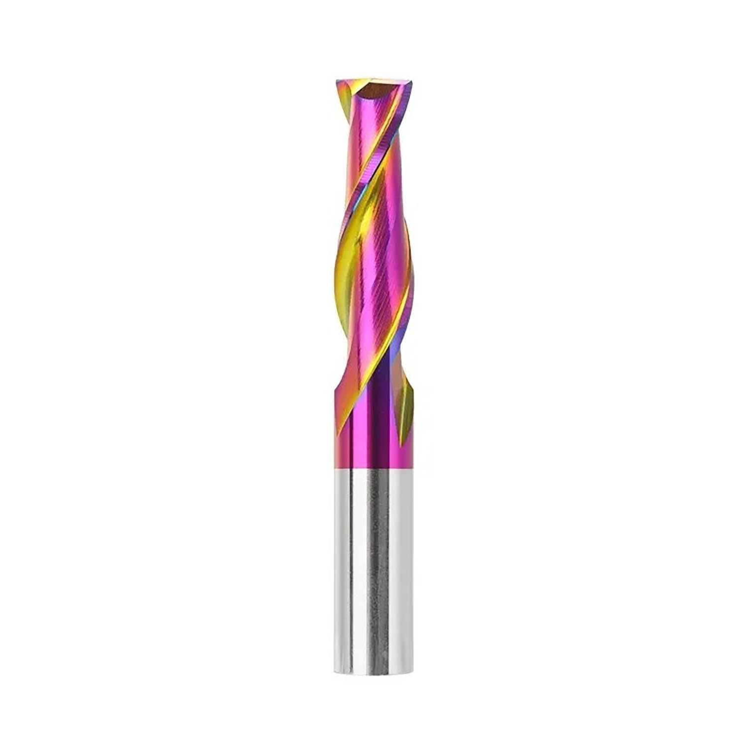Fresa de vástago de 6mm, 8mm, 10mm, broca enrutadora de 2 flautas, fresa de extremo de carburo de tungsteno de 1-12mm, herramientas de fresado CNC HRC 45, broca de fresado CNC(ULTRA Surface,5xD