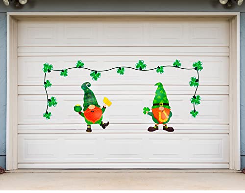 Image of 30PCS St Patricks Day Car Refrigerator Decorations - Reflective Shamrock Gnome Magnets Decor Saint Patty's Cute Party Ornaments Green Accessories