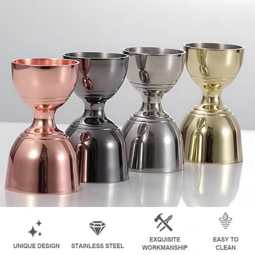 Jigger for Bartending, 2 oz 1 oz Bartender Jigger Stainless Steel, Double Cocktail Jiggers with Internal Measurements, Bar Tool for Bartending, Shot Drink Measurer for Cocktails (1Jigger, 2 Auto Pour) by KIBARTOL - Image 7
