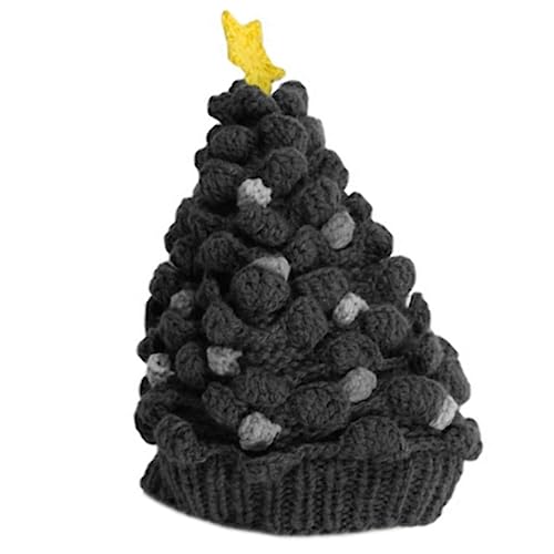 Knitted Christmas Tree Hat Head, Light Gray, Light Gray H