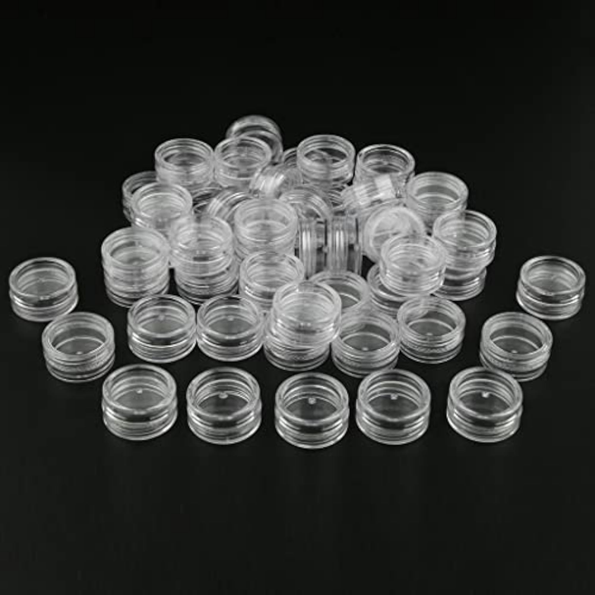50 Pieces PVC Cosmetic Pot Jars for Lotion and Cream