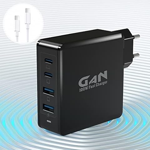 Cargador USB C Hapfish 100W 4-Port GAN Tech Cover