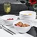 Yinshine Melamine Cereal Bowls - 28oz White Melamine Bowls,6Pcs Soup Bowls Set for Kitchen,Unbreakable,Dishwasher Safe