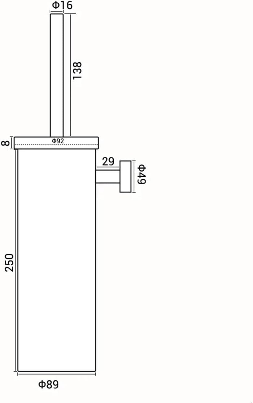 歯ブラシホルダー、 バスルーム用壁付けトイレブラシホルダーセット モダンスタイル 304ステンレススチール素材 汚れが落ちやすいトイ