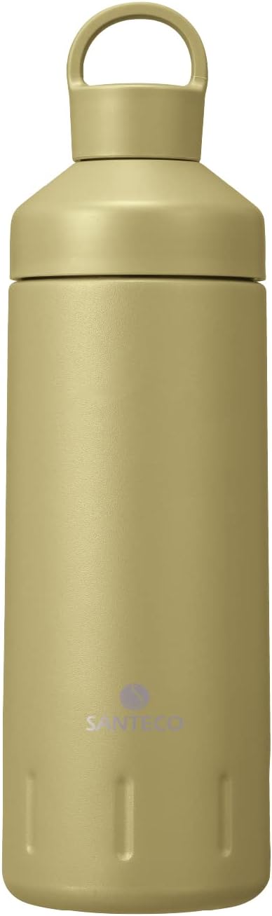 シービージャパン 水筒 ベージュ 590ml 直飲み 真空断熱 ステンレスボトル [抗菌] オーシャンビバレッジボトル SANTECO