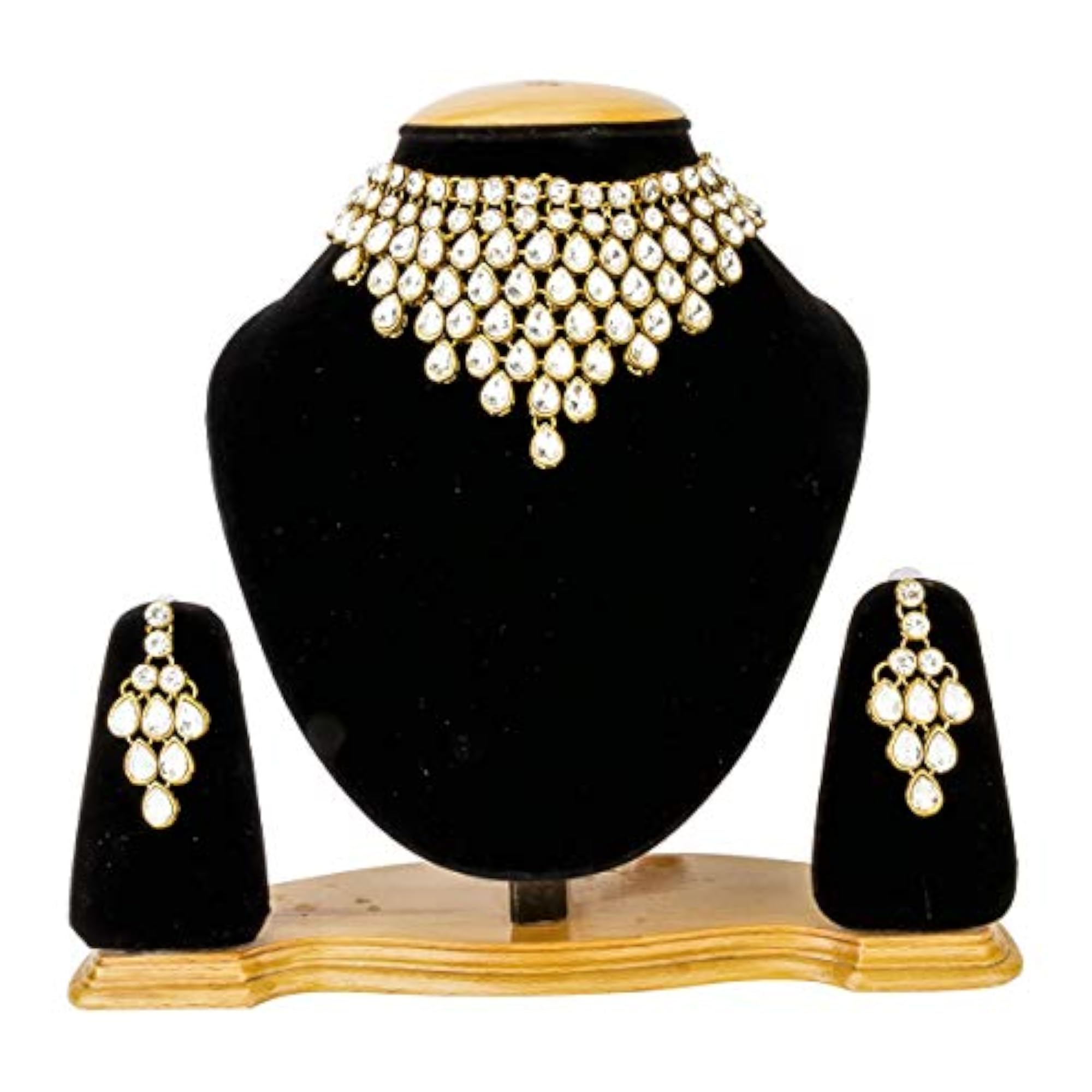 Stunning Kundan Studded Jewellery Set (CT-NCK-44149)