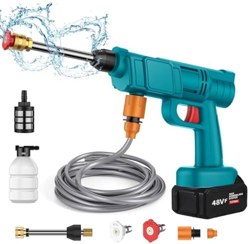 Hidrolimpiadora con Bateria, 18V Máx 30 Bar Hidrolimpiadora con 1...