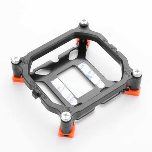 YAODHAOD Supporto base per dissipatore di calore CPU, ventola inferiore in ferro, per Intel LGA 1700 1200 115X 1366 2001, piastra principale (giallo, supporto + piastra posteriore)