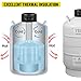 BestEquip 20L Liquid Nitrogen Tank Aluminum Alloy Liquid Nitrogen Dewar Static Cryogenic Container Liquid Nitrogen Container with 6 Canisters and Carry Bag