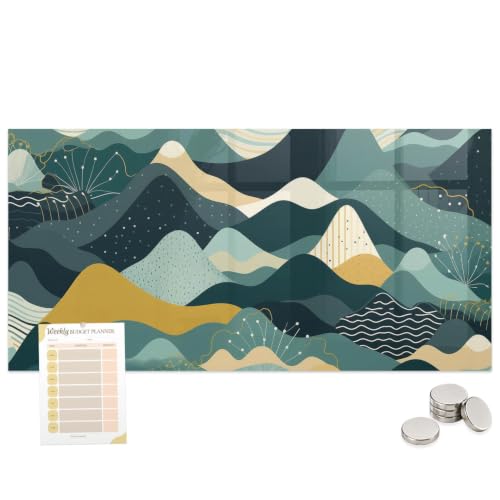 Tablero imantado 100x70 y mural de pared de cristal templado como cartelera informativa