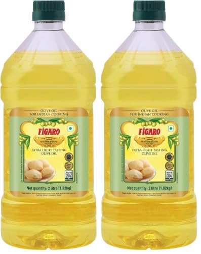 Image of Figaro Extra Light Tasting Olive Oil- Ideal for All Indian Cooking- Suitable for Deep Frying- Imported from Spain- 2L (Pack of 2)