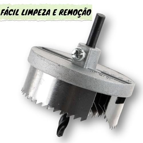 Jogo Kit Serra Copo 7 Pç Madeira MDF Drywall Gesso Compensado 50mm 2” de 26 – 63mm