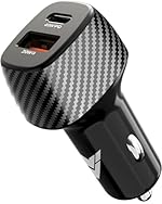 DR VAKU® TROSVOLT 60W Car Charger Fast Charging Dual Port Type C 40w PD 20w QC PPS 3.0 USB Car Mobile Laptop Adapter for iPhone 17/16/15/14/13, Samsung All Series, Tablets & Android Smartphones-Black