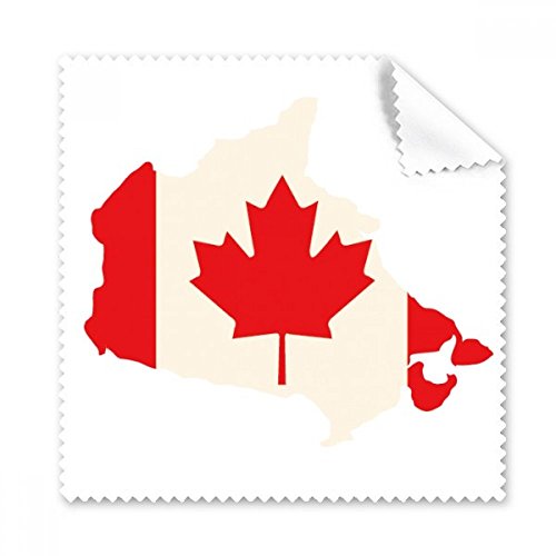 Chiffon de nettoyage tissu drapeau Canada pour écran et lunettes rouge 5pcs
