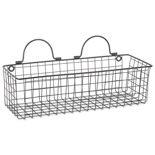 Dii Farmhouse Vintage Décor, Wire Wall Basket, Medium, Black, 2 Piece #TOP1