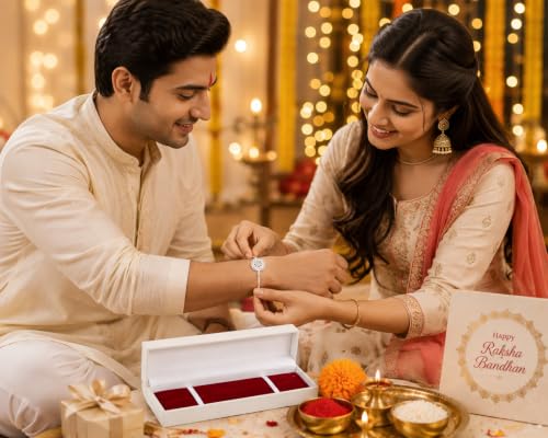 Image of Silver Rakhi for bhai,bracelet for brother,Rakhi set for brother,rakhis for rakshabandan,men,kids,boys(1000)