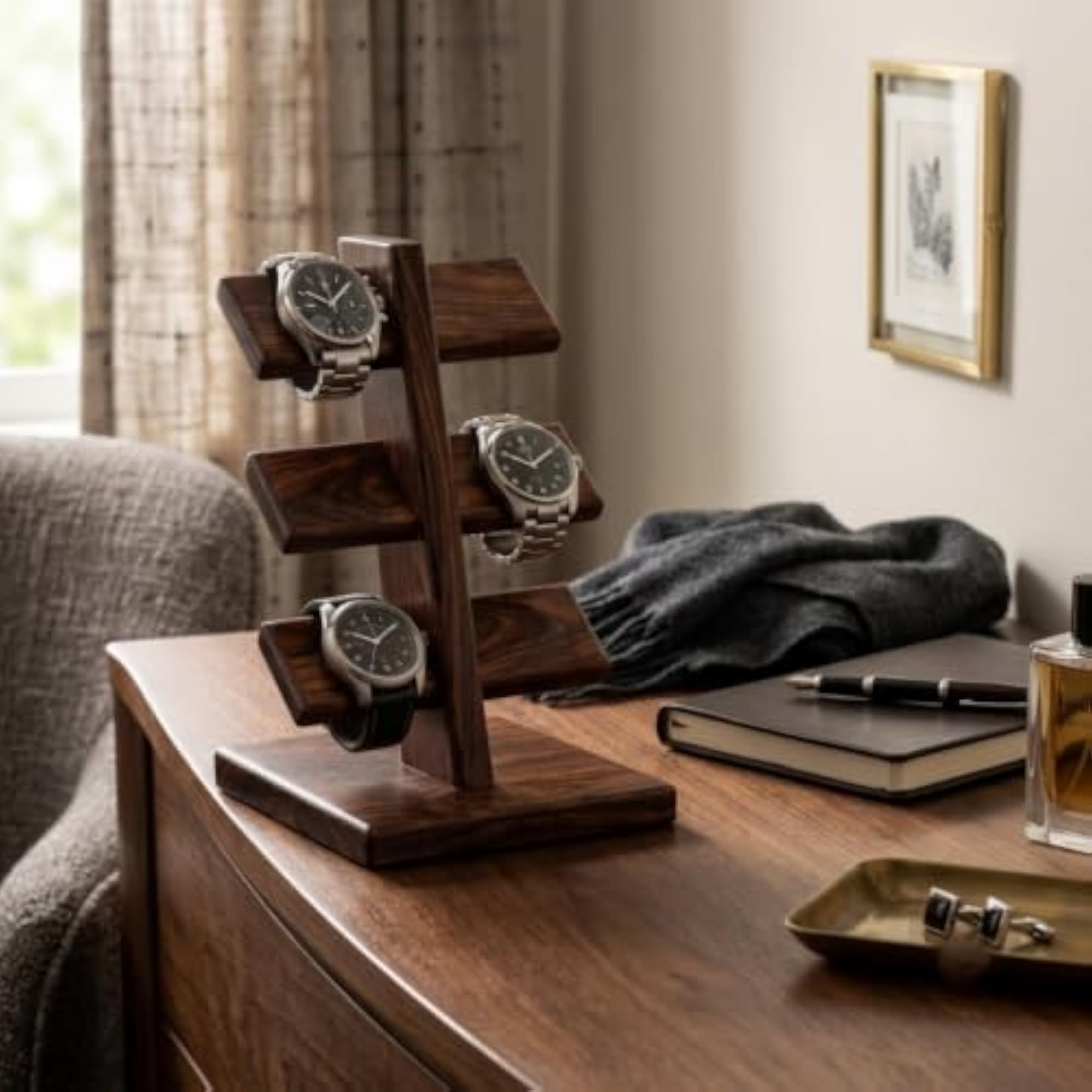 Artisan Series 6-Tier Sheesham Wood Watch Display Stand
