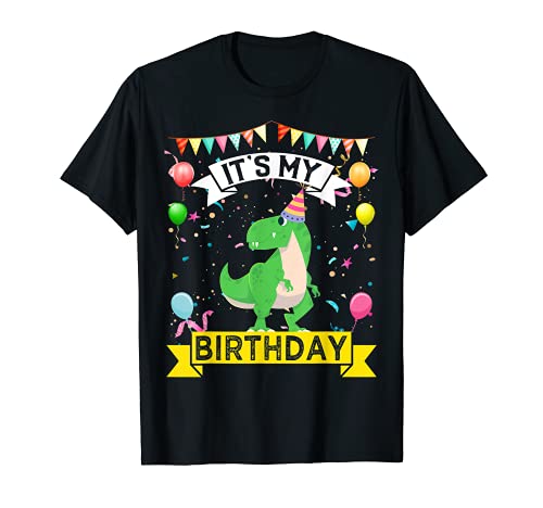 It's My Birthday Dinosaur T-rex - Regalo de cumpleaños para niña Camiseta