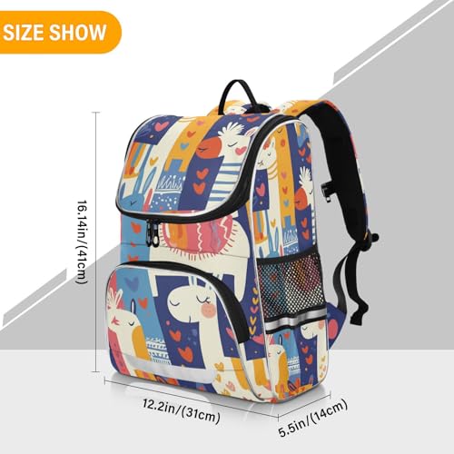 Mochila escolar portátil y reflectante con diseño de ciervo europeo 3