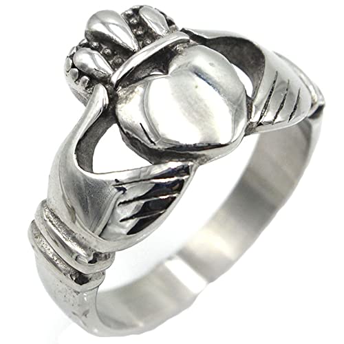 Bague punk pour homme avec cœur de Claddagh, l'alliance idéale pour un engagement unique