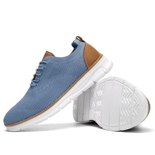 Mens Mesh Sneakers Oxfords Lace-Up Lightweight Casual Walking Shoes Fashion Sneakers Shoes