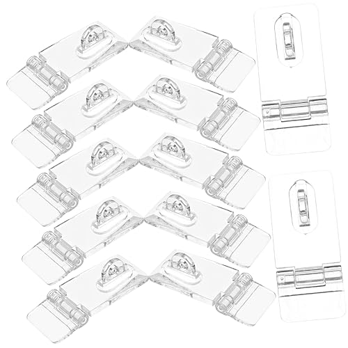 Image of DOITOOL Sets Acrylic Hasp Buckles Locking Latches for Jewelry Box Easy Install Padlock Latch