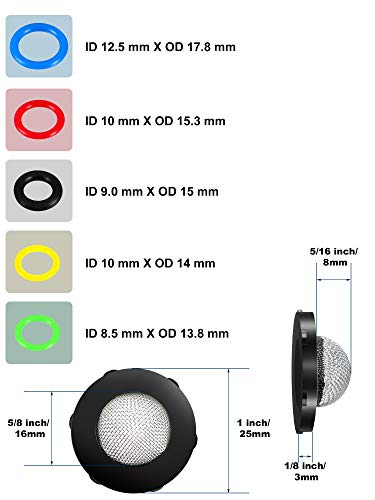 48 Pieces O-Ring Power Pressure Washer Kit 6 Sizes Sealing Stainless Steel Filter For Power Pressure Washers, Pump, Hose, Gun, Wand And Lance #TOP2