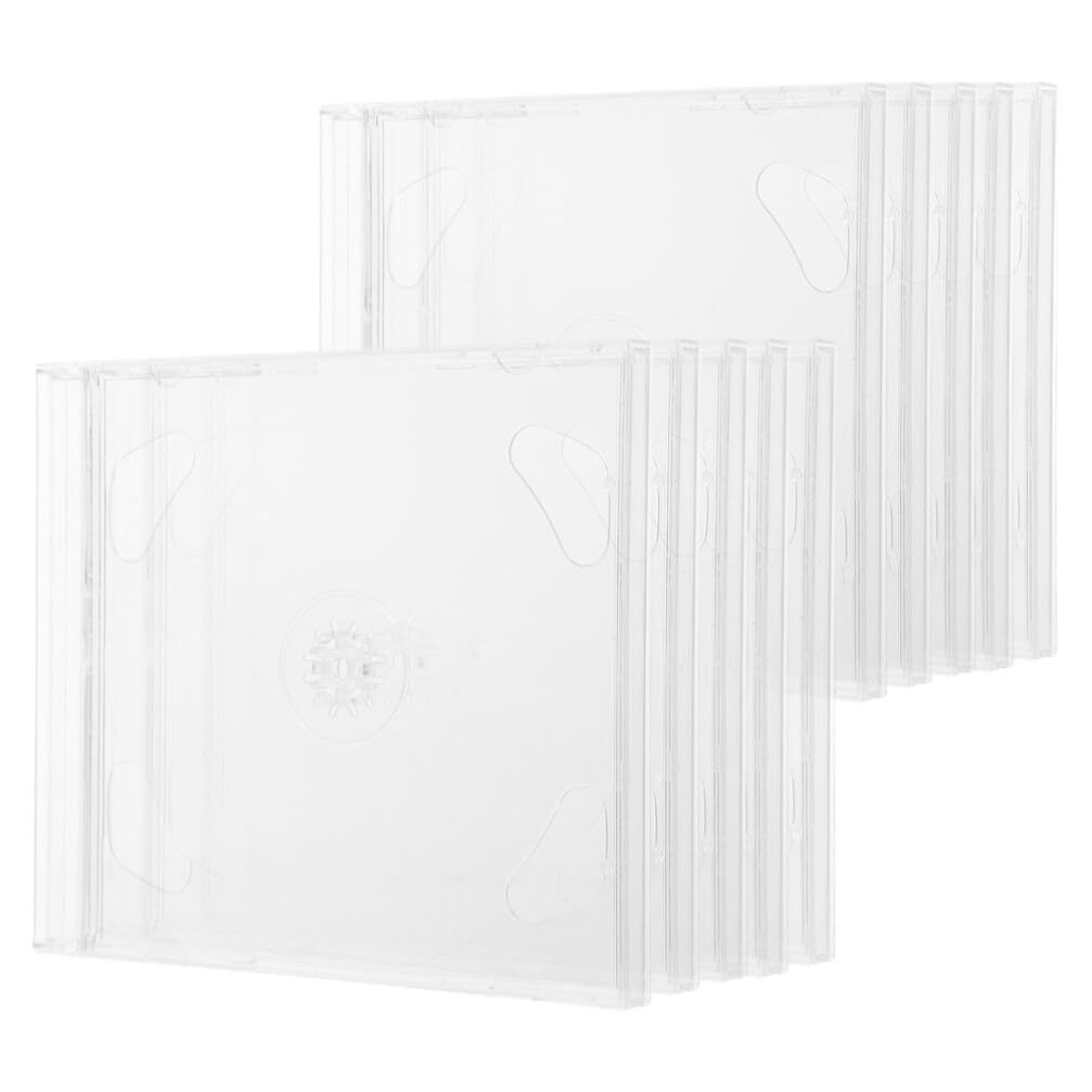 10pezzi Custodia Quadrata Per Cd Custodie Trasparenti Per Cd e Dvd Contenitori Resistenti All Usura Per Protezione e Organizzazione Di Film e Musica