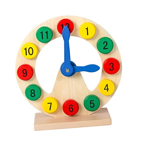 Milisten Wooden Clock Toy Number Clock Educational Toy for Year Olds Teaching Tool Boys and Girls