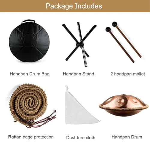 Handpan Drum, Tambor de Mano de Acero 10 Notas 22 Pulgadas miniatura 6