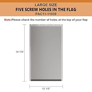 Massive Canine Door Alternative Flaps with Screws, Appropriate with PetSafe Freedom Doggie Doorways PAC11-11039, 10 1/8″ X 16 7/8″, Versatile, Sturdy, BPA-Free, Climate Resistant Supplies Cat Pet Door