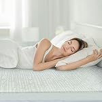 Mattress Topper Cover Protector Queen Size 2 Inch, 100% Waterproof Viscose Cooling Mattress Topper Encasement Zippered with Adjustable Straps, Fit Memory Foam Mattress
