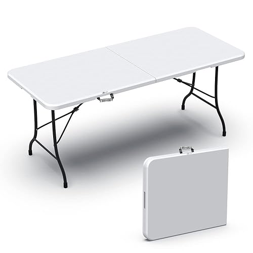 vounot® Table Pliante de Pique Nique 180x75x72cm HDPE 8 Places