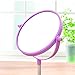 Bear Outdoor Makeup Vanity Mirror - Two-Sided 2X Magnifying Swivel Stand Up Natural Daylight(Purple)