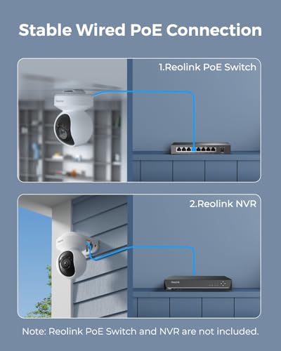 Image of REOLINK E1 Outdoor SE PoE 4K Outdoor Camera for Home Security with PT | 355 Pan & 50 Tilt Auto Tracking, 24 /7 Recording, Color Night Vision, Smart Detection, Two-Way Talk, No Monthly Fee