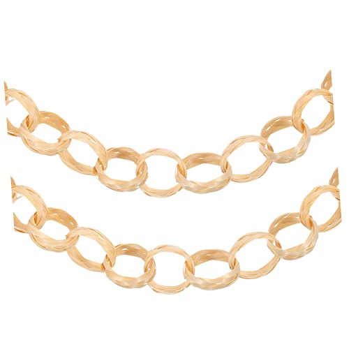 FUNOMOCYA Bamboo Link Chain Door Curtain DIY Link Chain Decor Valance Screenings for Kitchen Doorway Decor