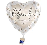 Folienballon Bestanden - Stolz auf Dich Abitur Ballon Abi Meisterprüfung Bacherlor Master Führerschein Staatexam Geschenk Absolventen -Made in EU Luftballon bestanden Prüfung Helium geeignet