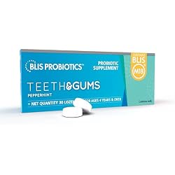 BLIS Teeth & Gums Oral Probiotics M18 Dental Support 30 Peppermint Lozenges | BLIS M18 2.5 Billion CFU, Dental Probiotics, Convenient daily use, Safe, Natural