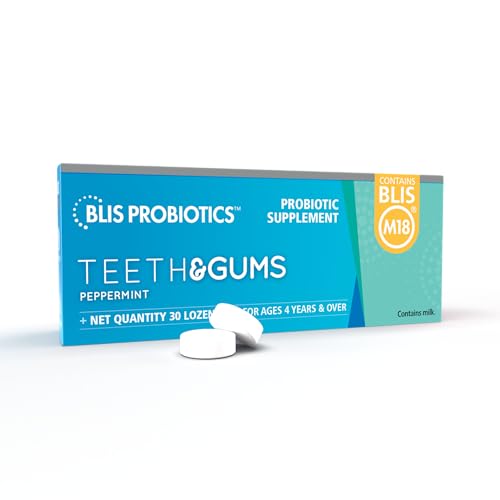 BLIS Teeth & Gums Oral Probiotic Lozenges - M18, 2.5 Billion CFU- 30 Lozenges