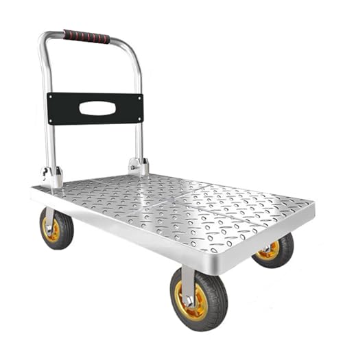 Chariots à Plateforme,Chariot de Transport Pliable,avec Roues Rotatives à 360°,Chariot Manuel Lourd de Plate-Forme Industrielle,Convient pour Garage Bureau Sup (60 * 40cm)