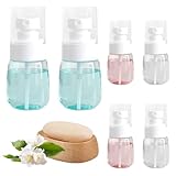 Aohyue 6 Pieza Pulverizador Agua, Botella Spray 30ml, Atomizador Vacío, Mini Pulverizador, Botellas de Viaje de Plástico Transparente para Uso Diario, Transparente, Azul, Rosa