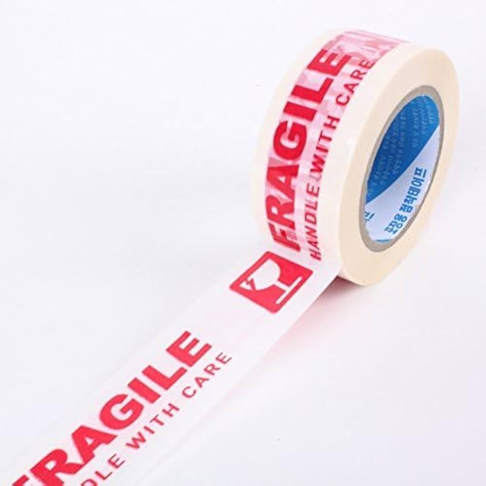 廃盤　8巻　われもの注意　テープ　梱包テープ　FRAGILE 50m  ダイソー 廃盤 8巻 われもの注意 テープ 梱包テープ FRAGILE 50m ダイソー