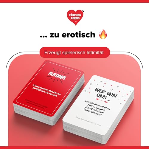 TIPSI Pärchenabend - Spiel für Paare zu zweit | Mit lustigen Aufgaben & Fragen | Pärchen Geschenke für Männer, Freund & Freundin | Jahrestag Geschenk für ihn & sie oder zum Valentinstag