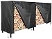 femor Log Rack Cover, 8 Feet 600D Heavy Duty Waterproof Patio Outdoor Firewood Rack Cover, Black