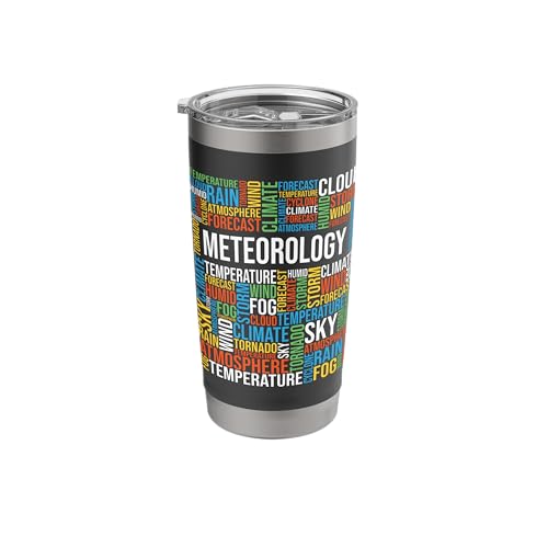 Meteorology - Word Cloud Meteorologist Weather Forecasting Stainless Steel Insulated Tumbler