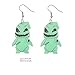 Christmas Nightmare Earrings,Luminous Horror Green Oogie Monster Boogie Earrings for Women Men Halloween Cosplay (Luminous)