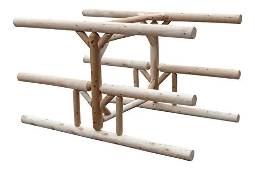 Log Kayak Rack - 5-Place 1 Paddle Boat + 2 Canoe + 2 Kayak/SUP Log Rack, Garage Storage, Kayak Storage Rack, Canoe Boat, SUP Paddle Board, Kayak Stand, Storage Organizer, Surfboard Rack (Canyon Brown)