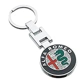ALIMRVO Porte clés Voiture pour Alfa Romeo Stelvio 2022   SUV, Porte clés personnalisé Hommes et Femmes Cadeau Anniversaire clés de Voiture Accessoires,Green