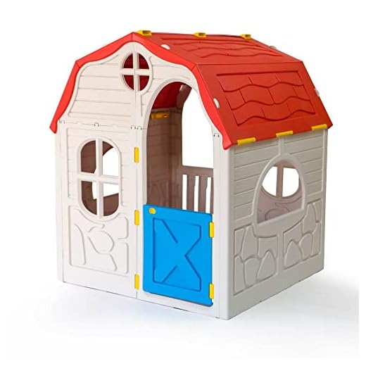 Cosco Kids, Casinha Portátil Kids, Playhouse, Bege e Vermelha